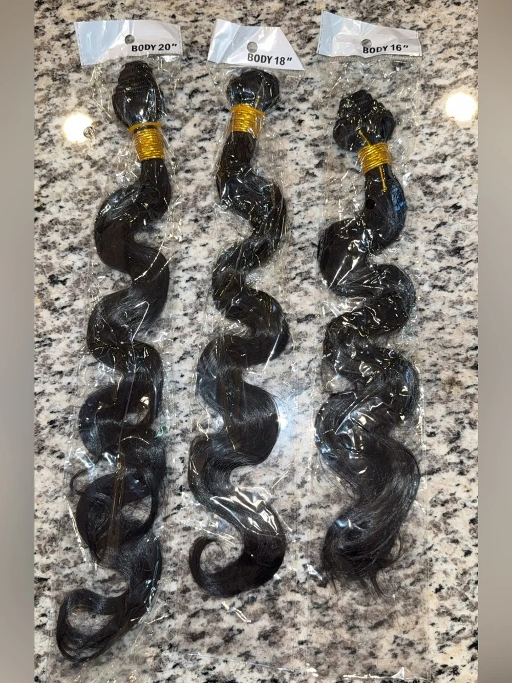 Black  Wave Bundles 16 18 20 inch